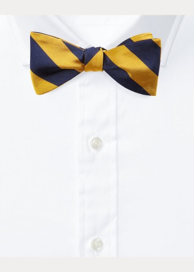 Men's Polo Ralph Lauren Striped Silk Repp Bow Ties | 047256VNI